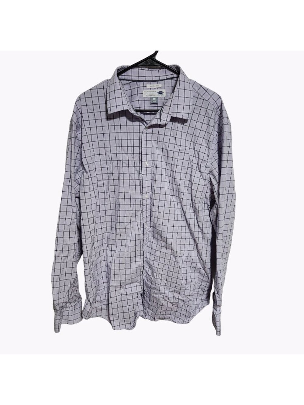 Old Navy Slim Fit Signature Shirt Mens Size XXL Button Up Plaid Long Sleeve